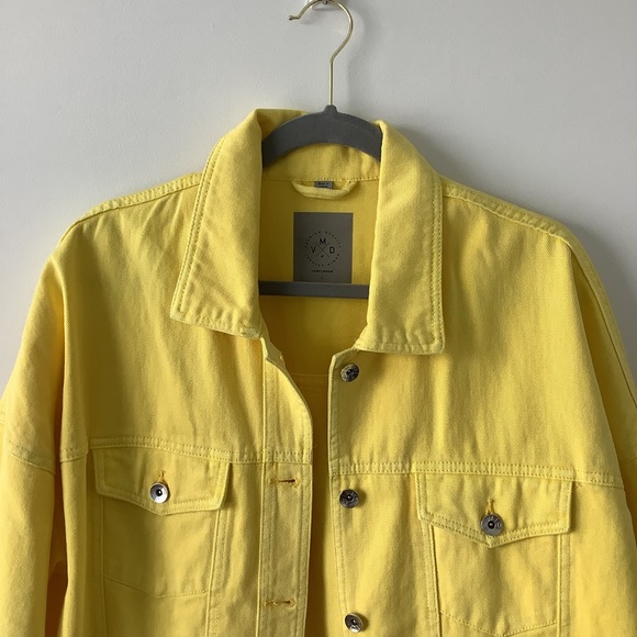 Vero Moda yellow oversized denim jacket size L - Picture 7 of 12